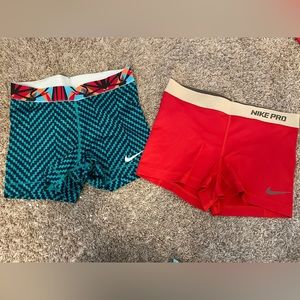 2 pair of Nike bike shorts